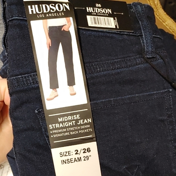 NWT Hudson Women's Midrise Straight Leg Jean Blue - Picture 6 of 7